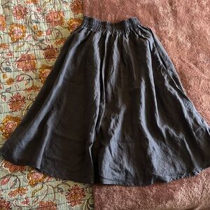 Len.ok linen a-line skirt